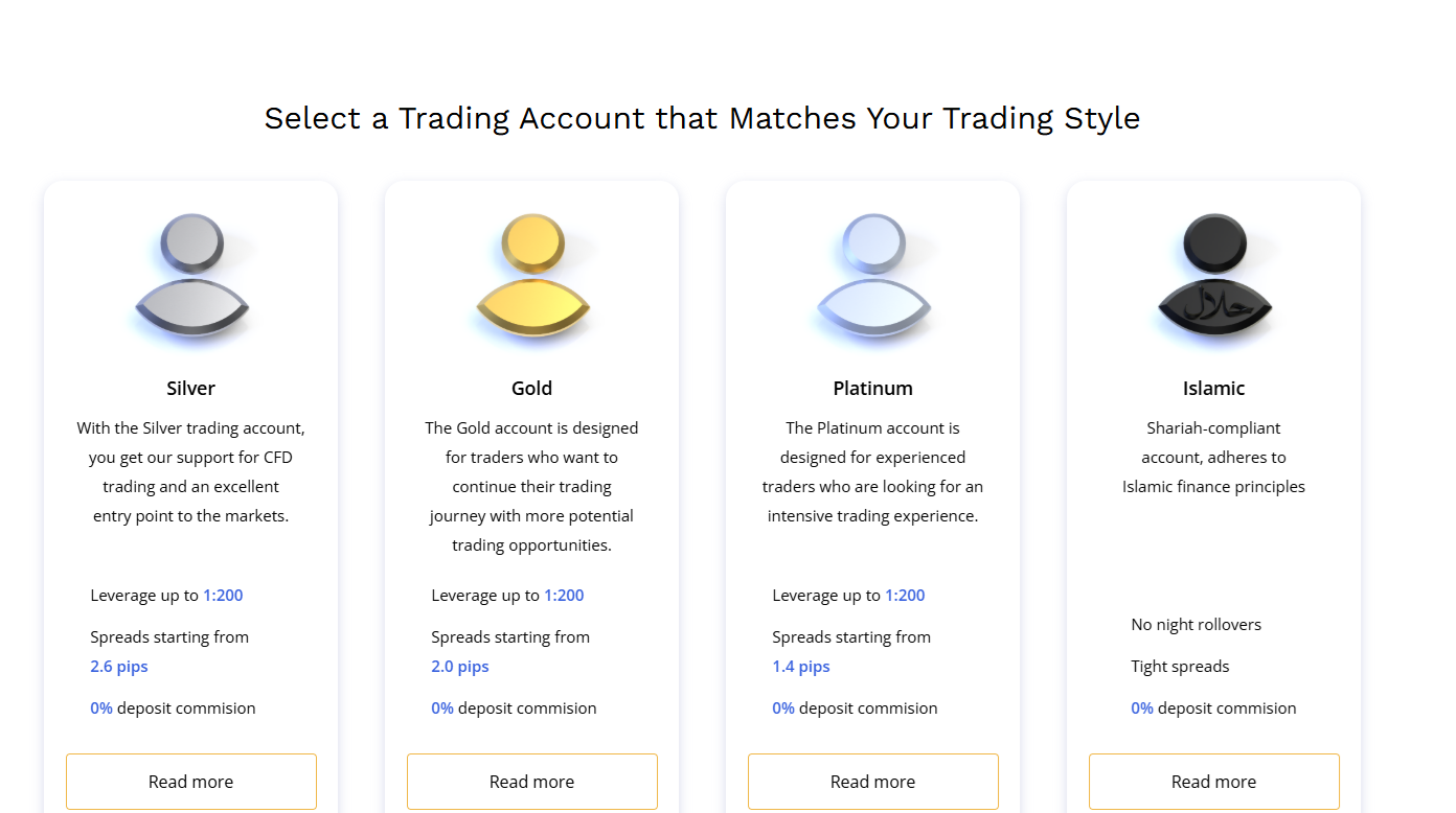 Comparison table of Silver, Gold, and Platinum pricing plans.